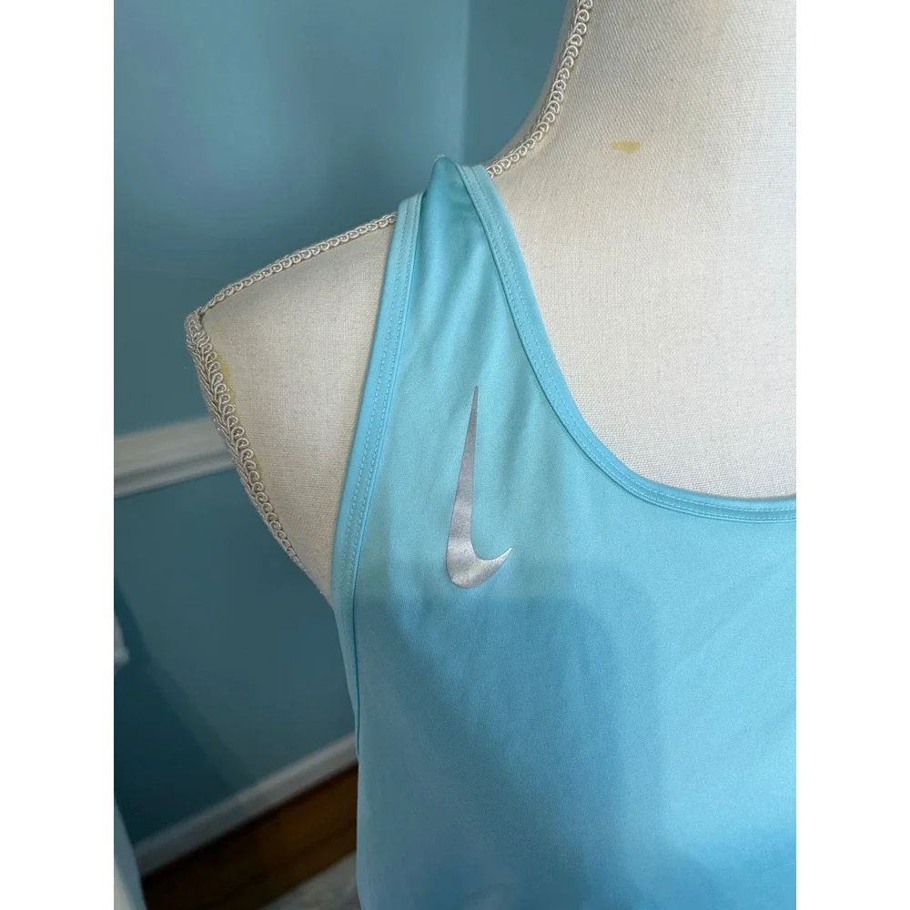 Nike Running Dri-FIT Tank Top Womens XXL Blue Racerback Mesh Back Activewear